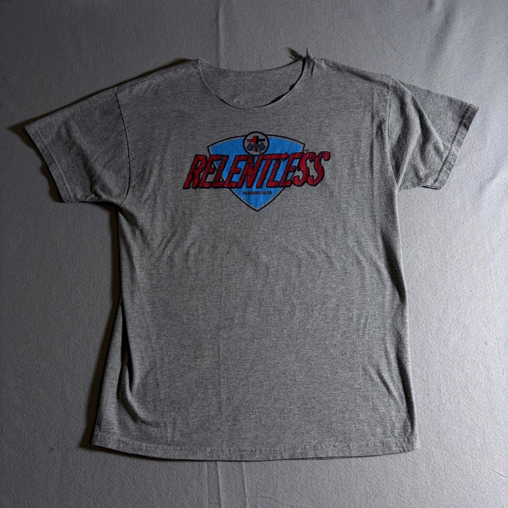 Russell Athletic FCA Relentless T-Shirt Mens Gray Hebrews‎ 10:39 Graphic Tee